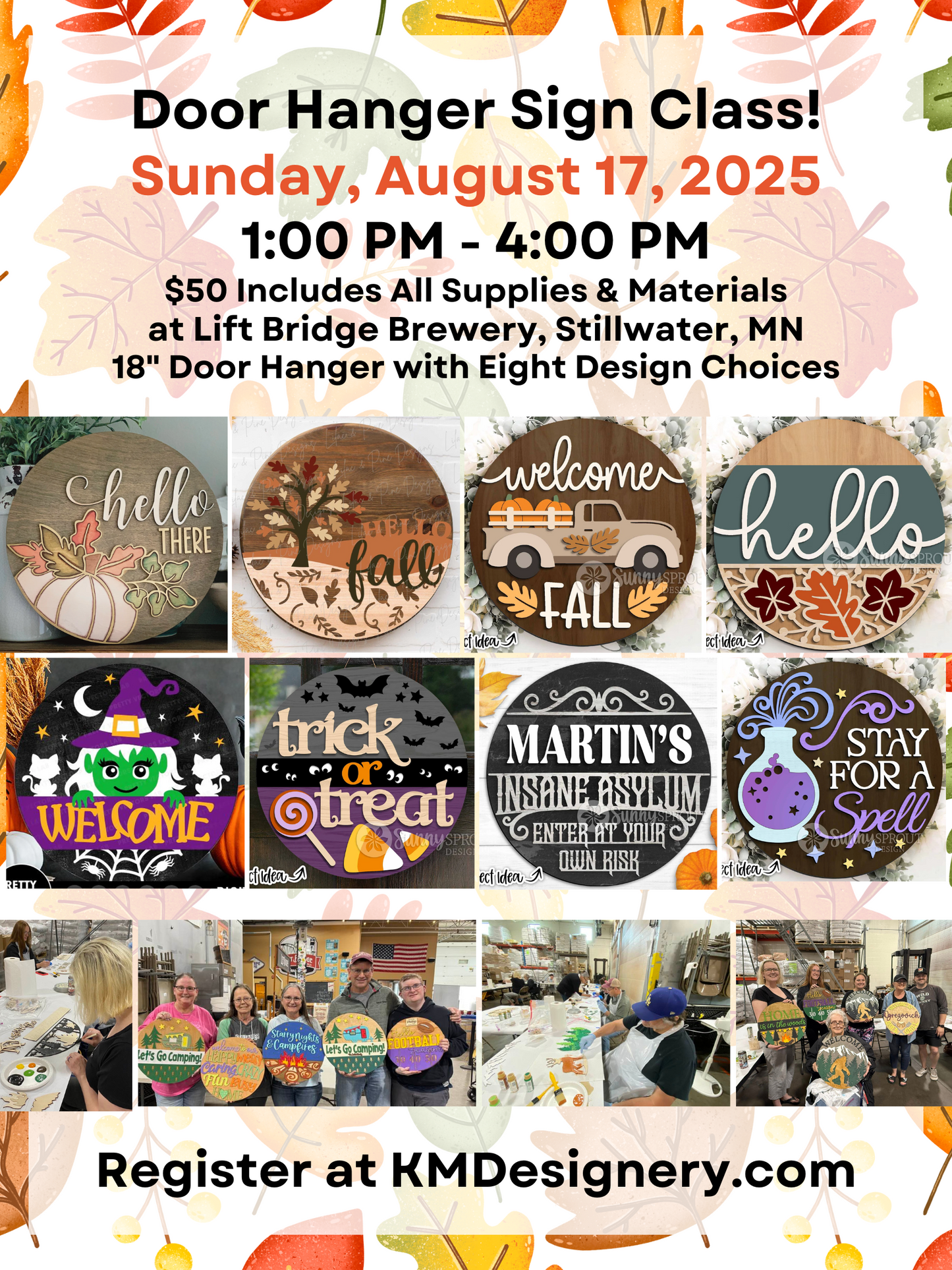 August 17, 2025 Door Hanger Sign Paint Class!