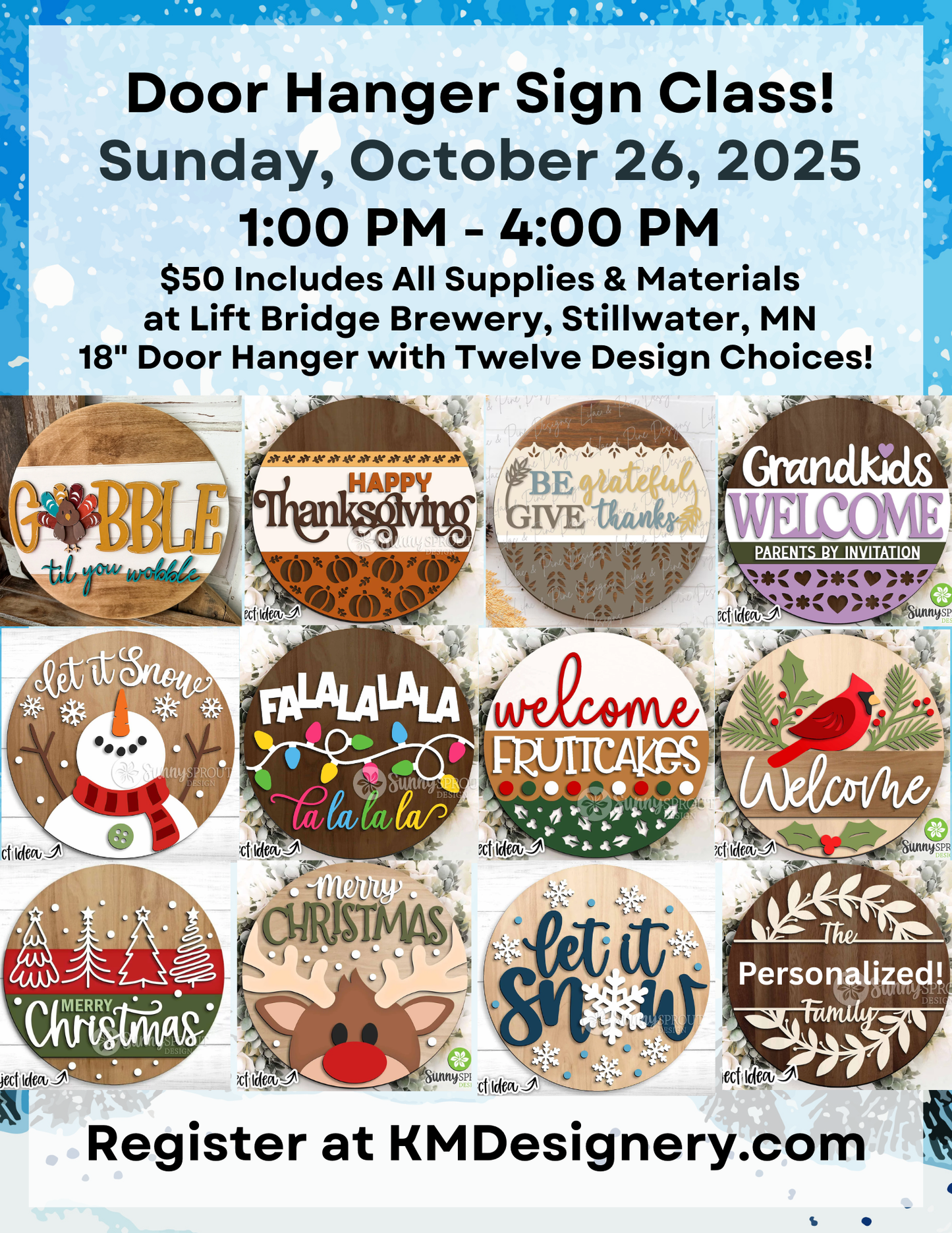 October 26, 2025 Door Hanger Paint Class