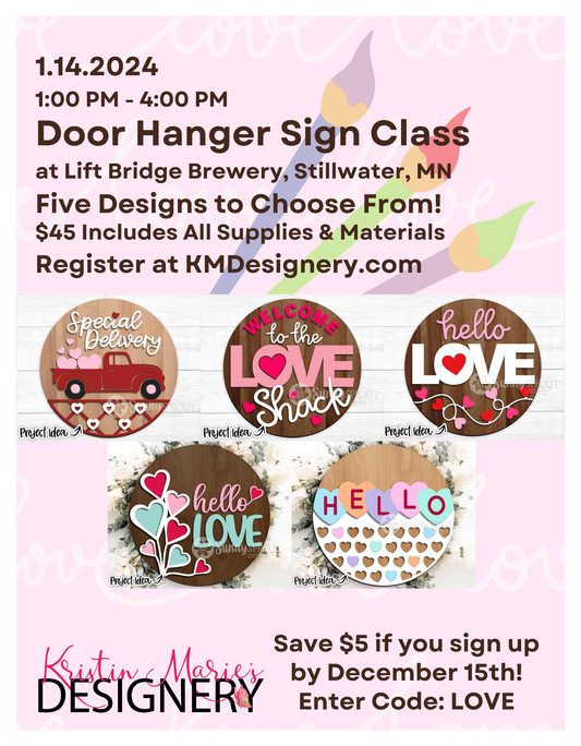 Door Hanger Sign Class