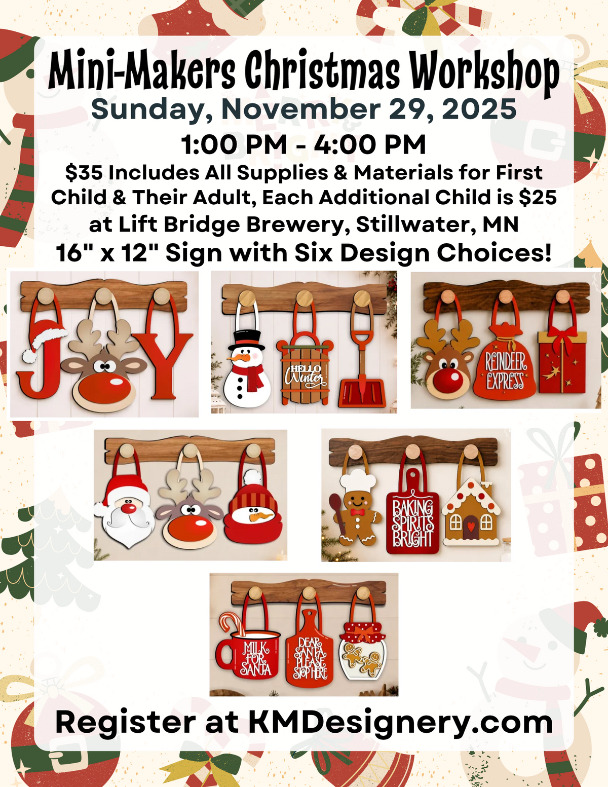 Mini-Makers Holiday Sign Workshop